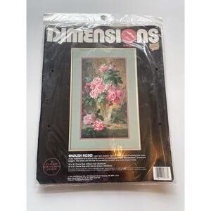 New Vintage Dimensions Gallery Collection Crewel Embroidery Kit "English Roses"